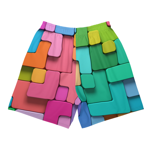 Safemoon 3D Tetris Crypto SFM Men's Athletic Long Shorts