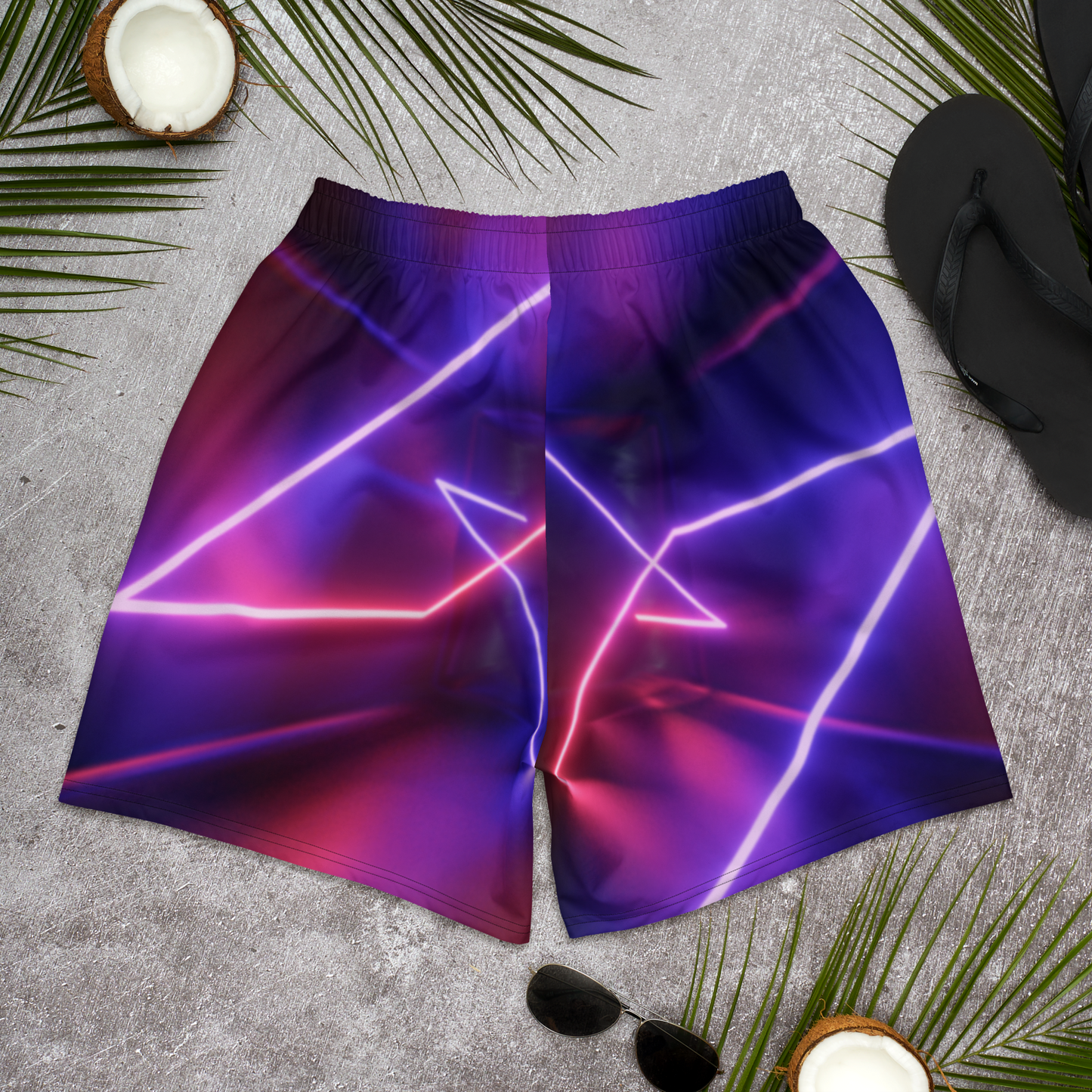 Vechain Neon Purple Crypto VET Men's Athletic Long Shorts