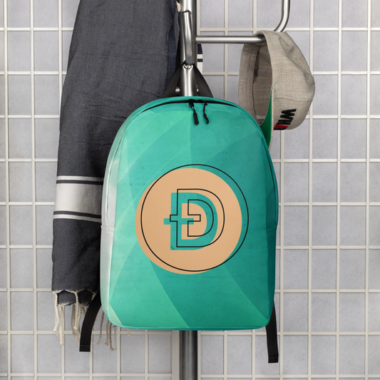 Dogecoin Geometric Green Crypto DOGE Minimalist Backpack