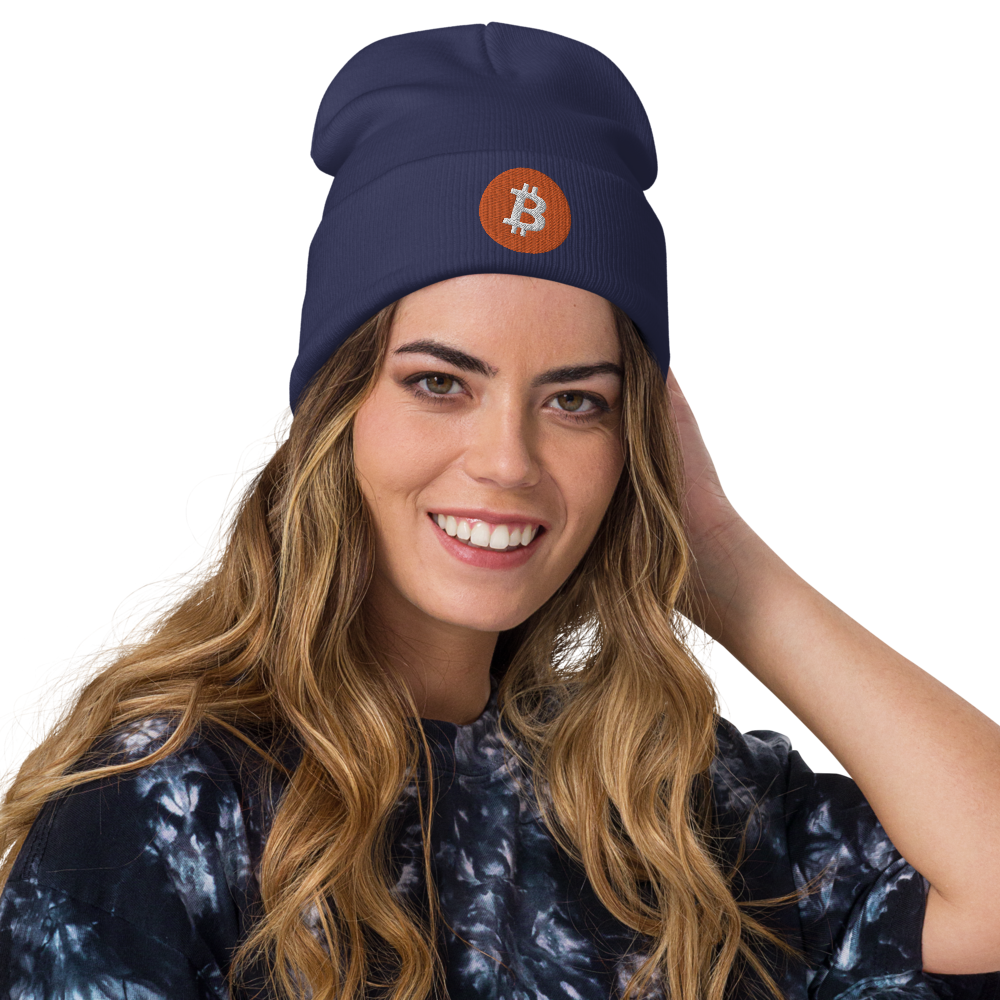 Bitcoin Crypto BTC Embroidered Beanie
