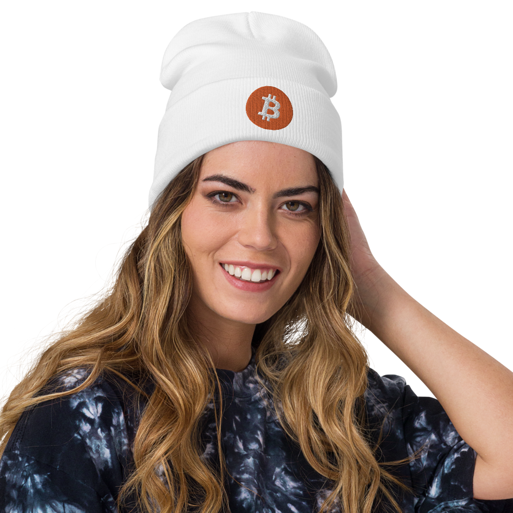 Bitcoin Crypto BTC Embroidered Beanie