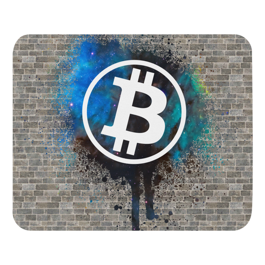 Bitcoin Intergalactic Graffiti Crypto BTC Mouse Pad