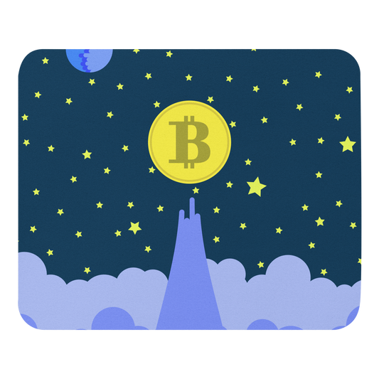 Bitcoin Space Launch Crypto BTC Mouse Pad