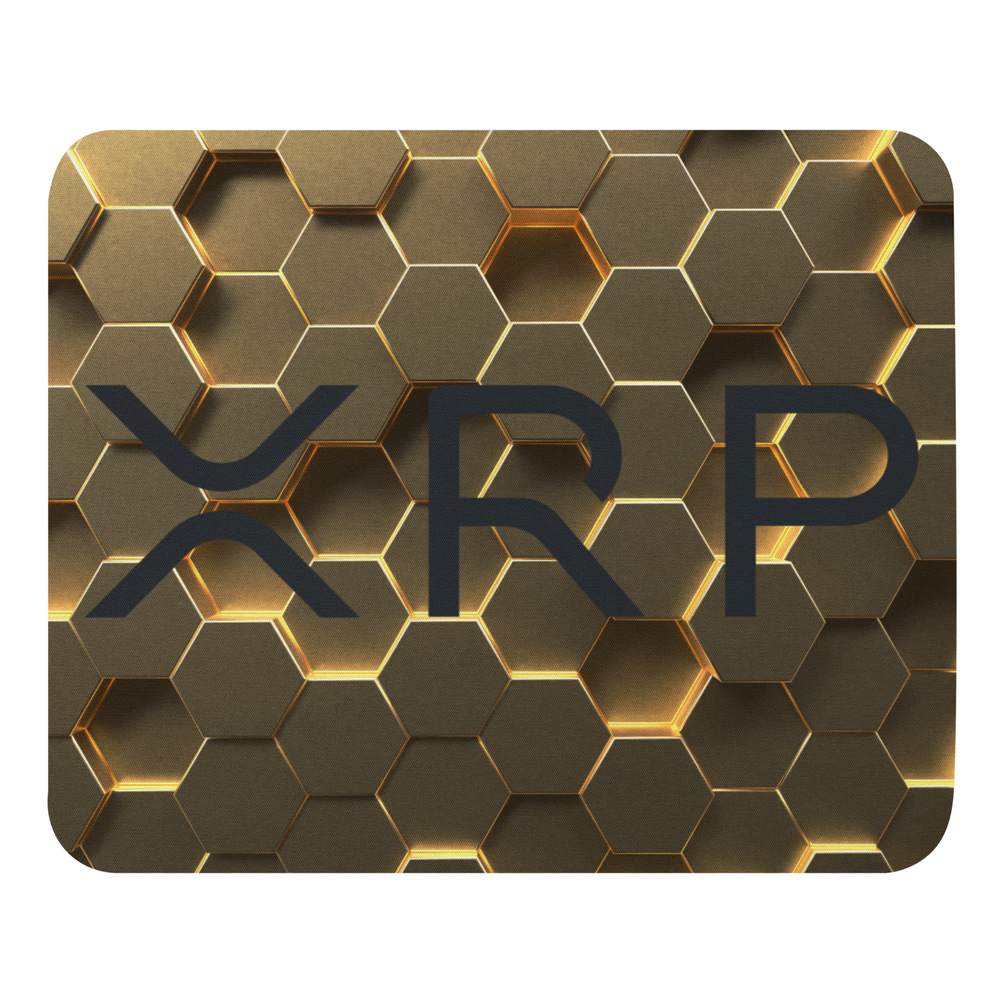 Ripple Gold Honeycomb Crypto XRP Mouse Pad