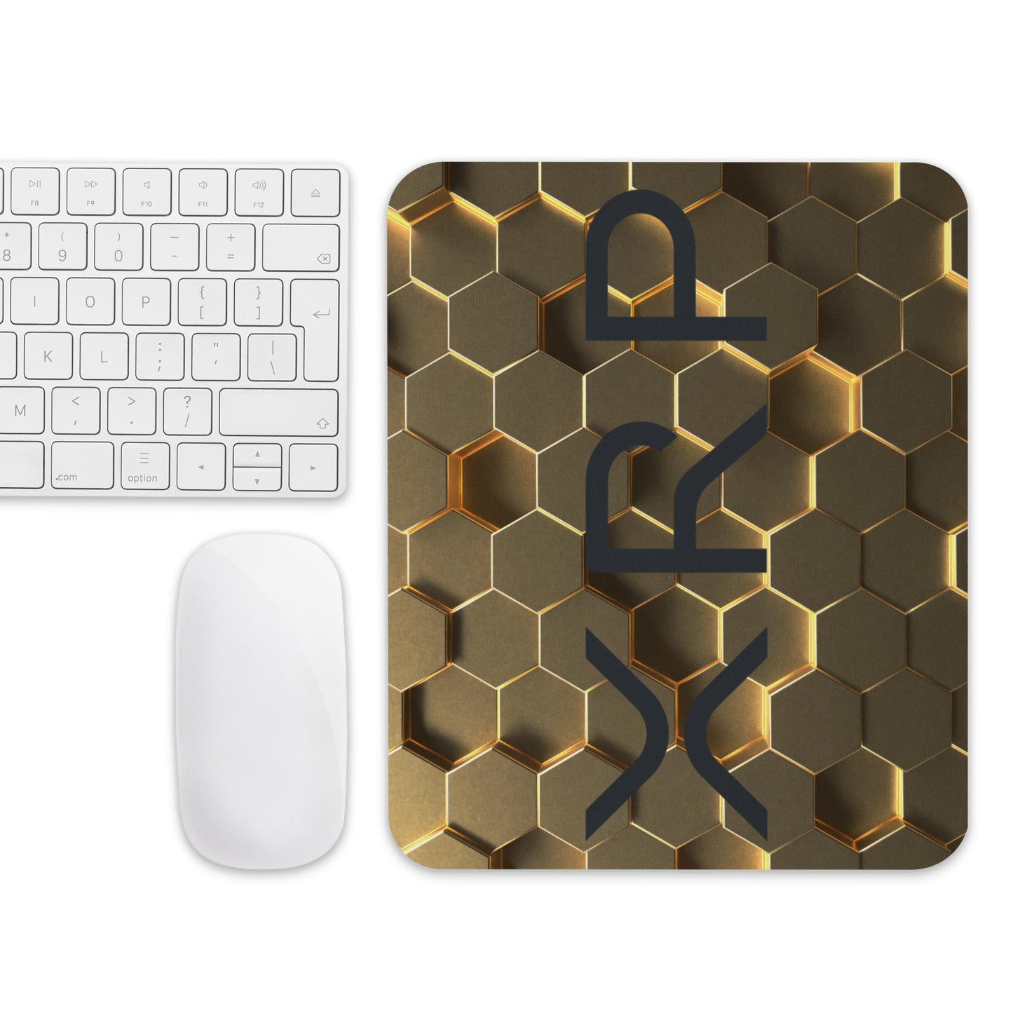 Ripple Gold Honeycomb Crypto XRP Mouse Pad