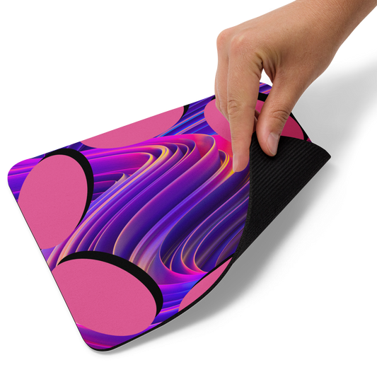 Polkadot 3D Neon Waves Crypto DOT Mouse Pad