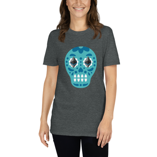 Ethereum Sugar Skull Crypto ETH Short-Sleeve Unisex T-Shirt