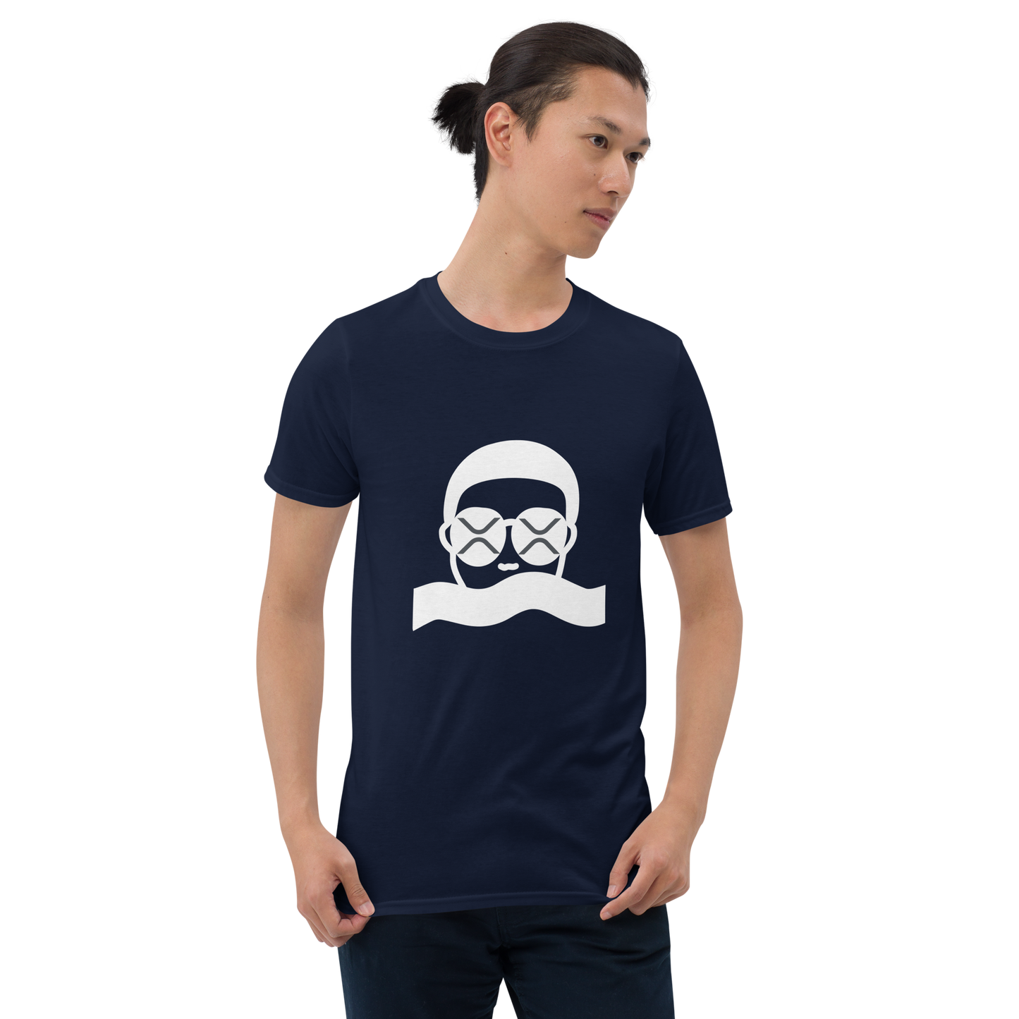 Ripple Man Wearing Sunglasses Crypto XRP Short-Sleeve Unisex T-Shirt