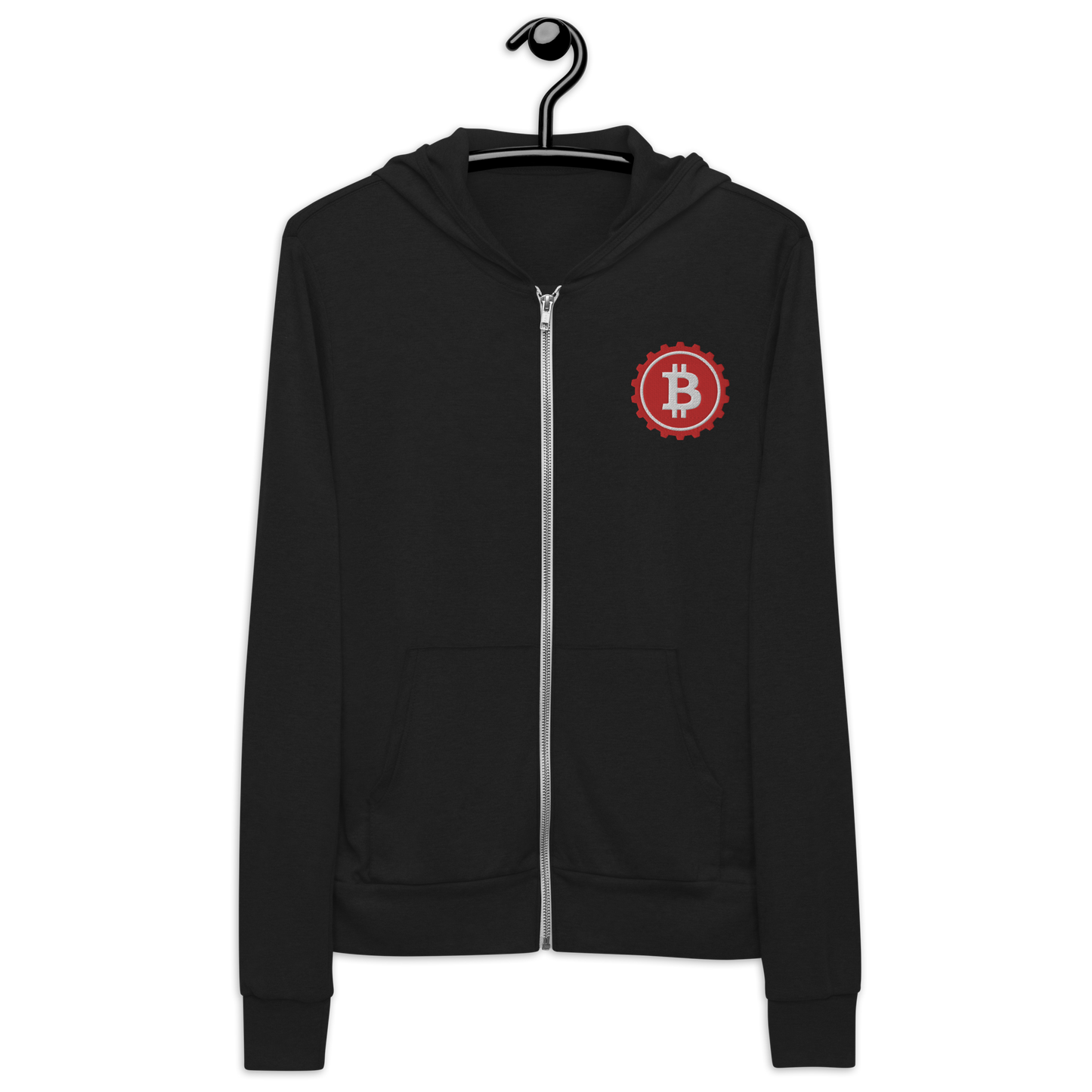 Crypto Clothing Factory Embroidered Unisex Zip Hoodie