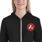 Avalanche Crypto AVAX Embroidered Unisex Zip Hoodie