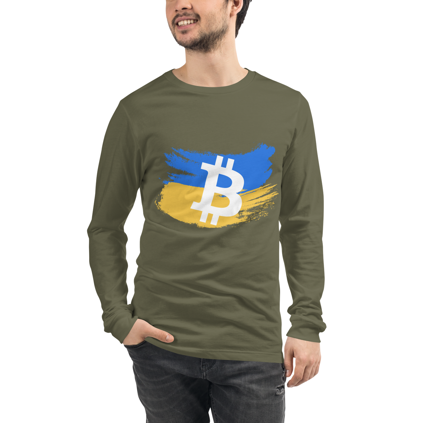 Bitcoin Ukraine Crypto BTC Unisex Long Sleeve Tee