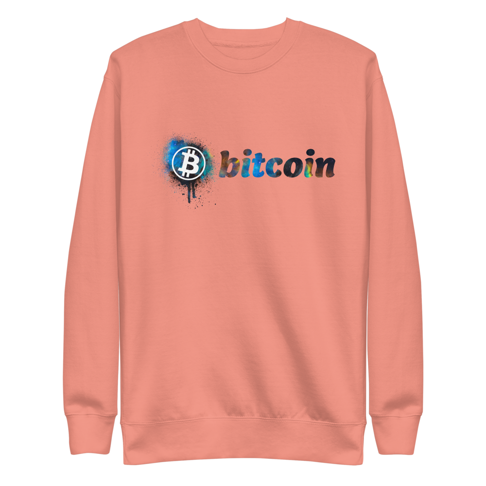 Bitcoin Intergalactic Graffiti Crypto BTC Unisex Premium Sweatshirt