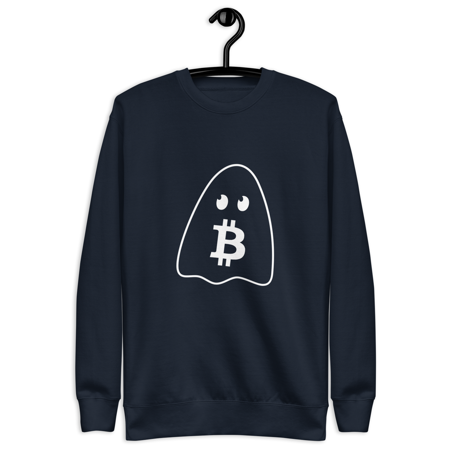 Bitcoin Doodle Ghost Crypto BTC Unisex Premium Sweatshirt