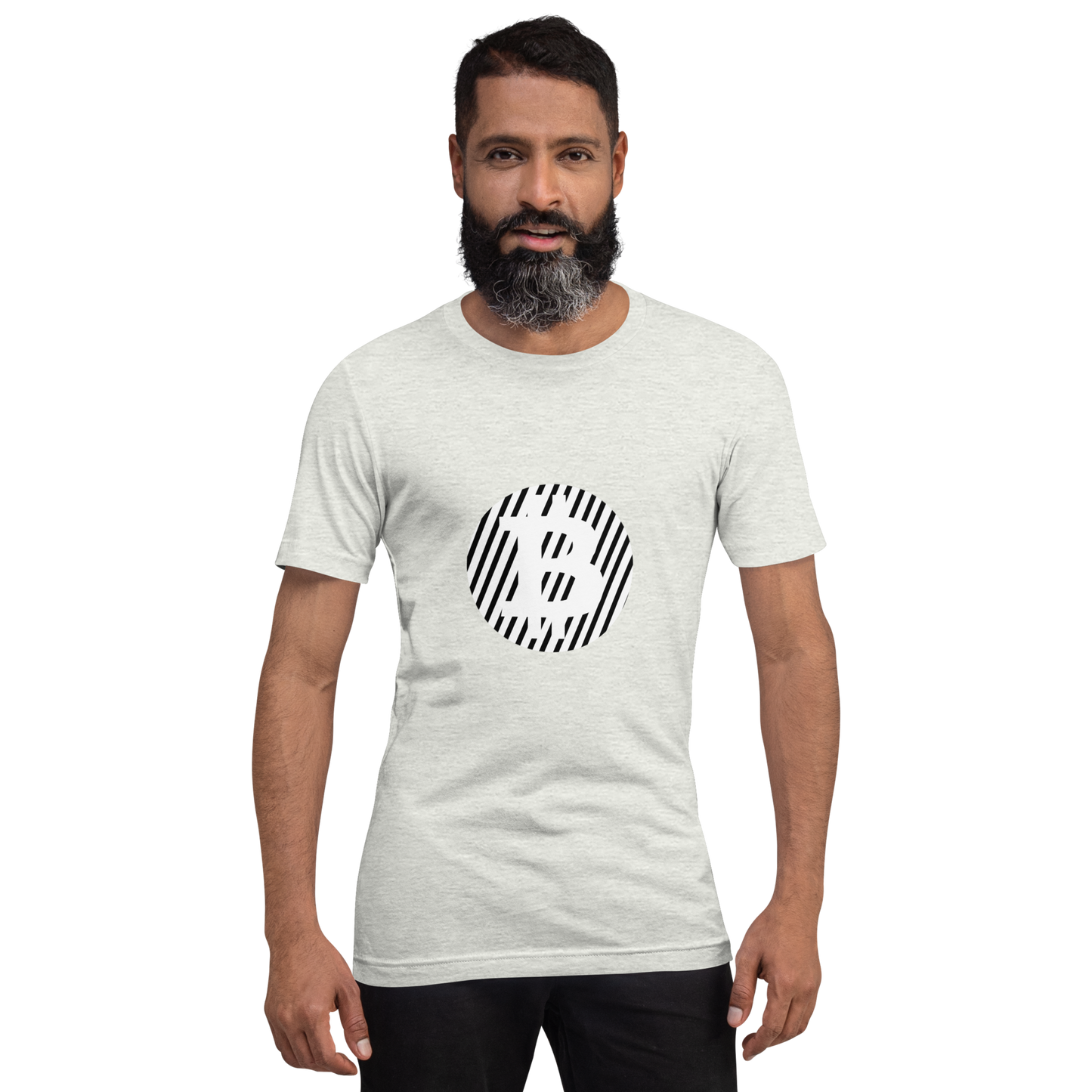 Bitcoin Stripes Optical Illusion Crypto BTC Unisex T-Shirt