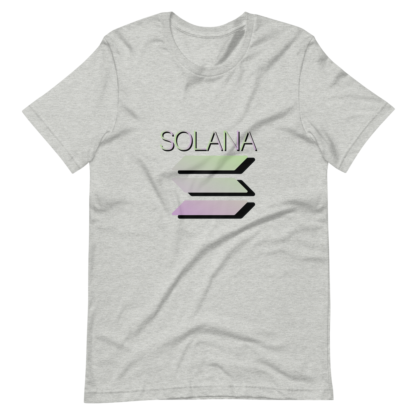Solana Shadow Crypto SOL Heather Short-Sleeve Unisex T-shirt