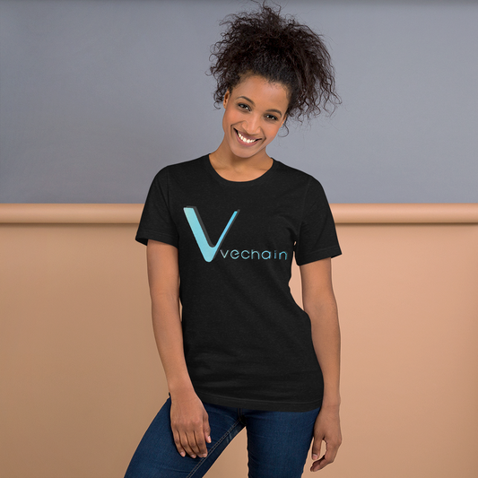 Vechain Shadow Crypto VET Heather Short-Sleeve Unisex T-shirt