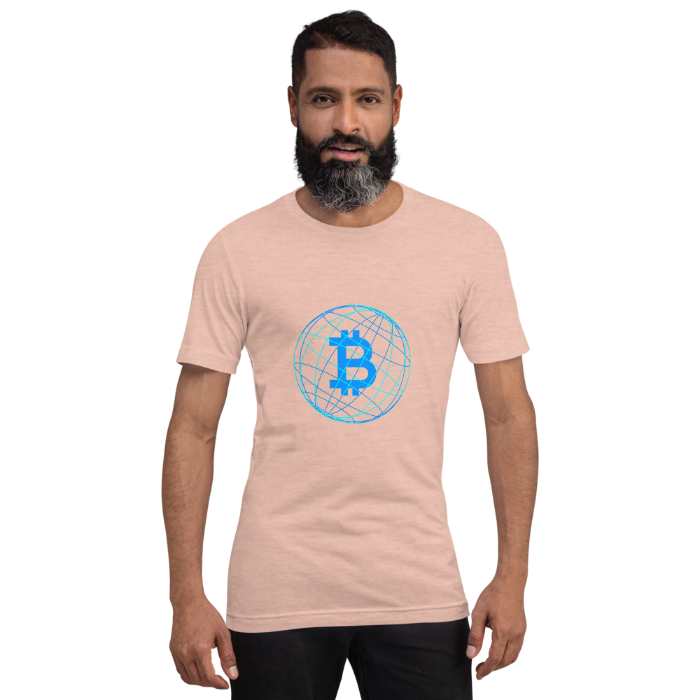 Bitcoin Global Network Crypto BTC Heather Short-Sleeve Unisex T-shirt