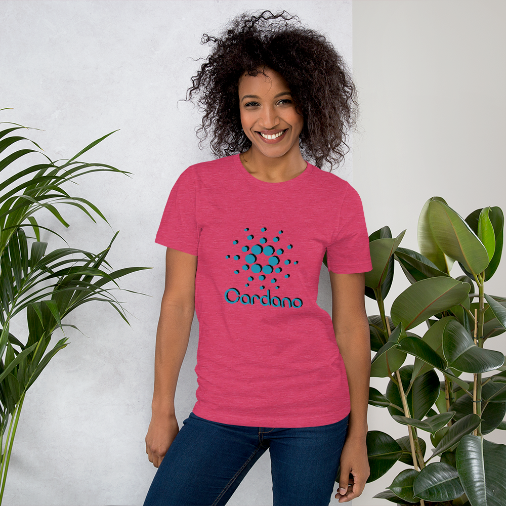 Cardano Shadow Crypto ADA Heather Short-Sleeve Unisex T-shirt