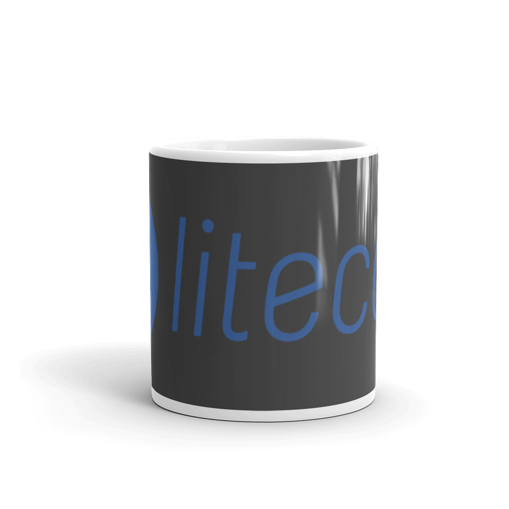 Litecoin Crypto LTC White Ceramic Glossy Mug